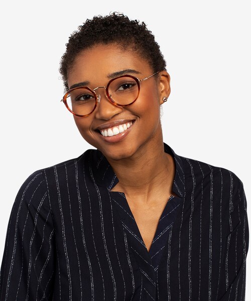 Claire Tortoise  Gold AcetateEyeglass Frames for Women from EyeBuyDirect