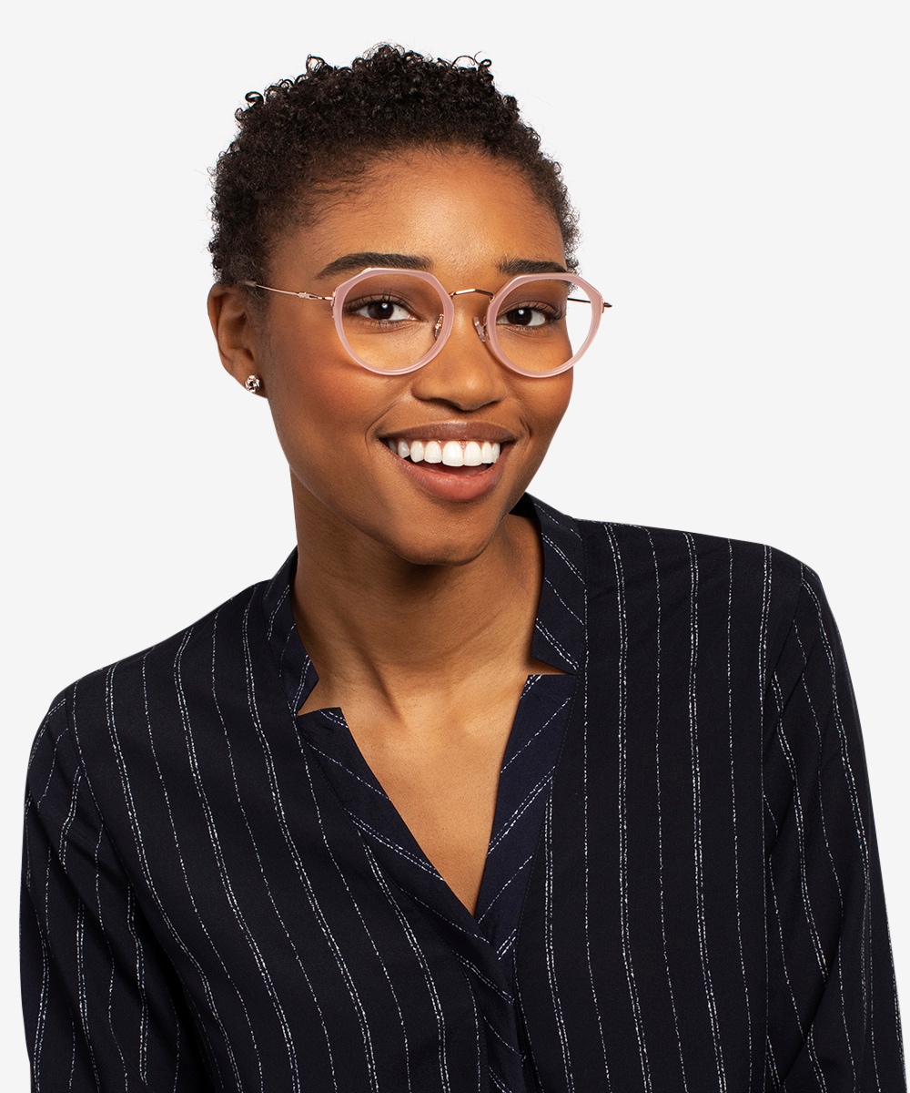 Womens rose gold sales glasses