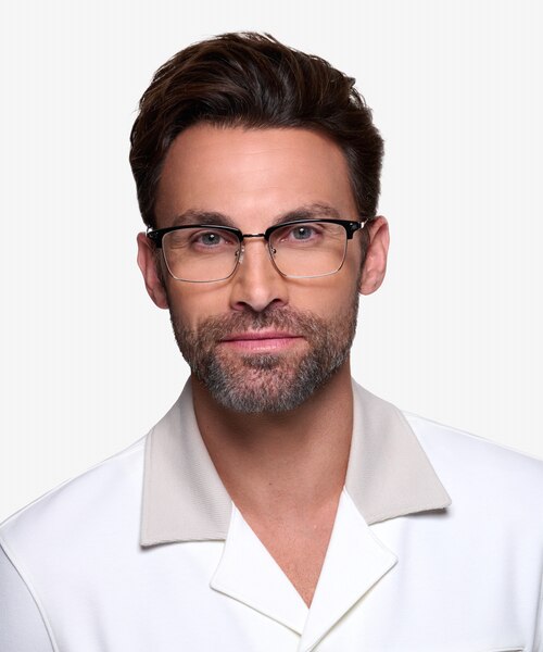 Maxwell Black Acetate-metalEyeglass Frames for Men from EyeBuyDirect