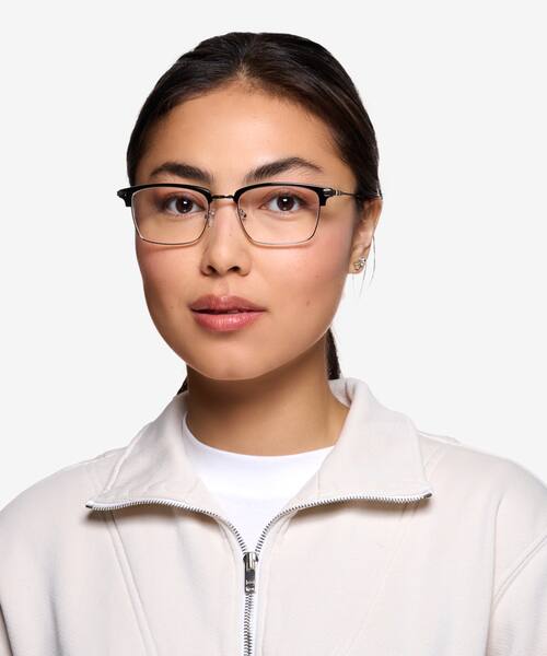 Black Maxwell -  Acetate-metal Eyeglasses