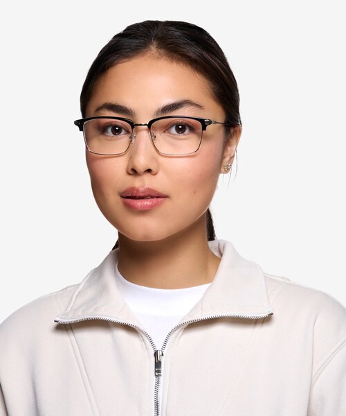 Maxwell Black Acetate-metalEyeglass Frames for Women from EyeBuyDirect