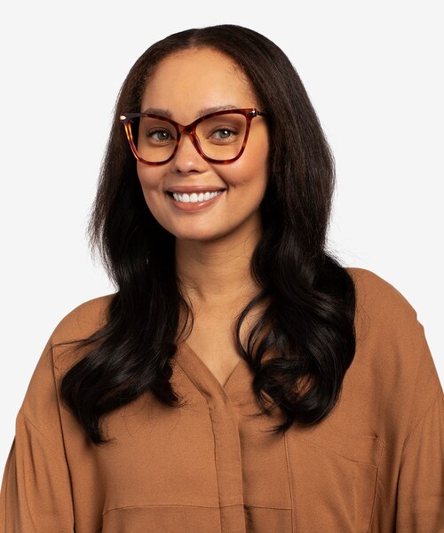 Domy Tortoise Acetate-metalEyeglass Frames for Women from EyeBuyDirect