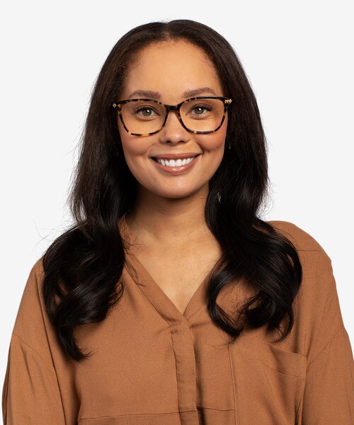 Ashley Tortoise Acetate-metalEyeglass Frames for Women from EyeBuyDirect