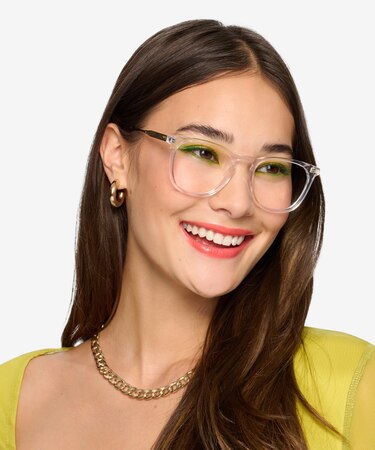 Clear Vinyl -  Geek Acetate Eyeglasses