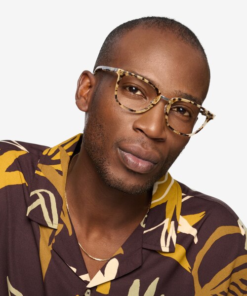 Biblio Ivory Tortoise Acetate-metalEyeglass Frames for Men from EyeBuyDirect