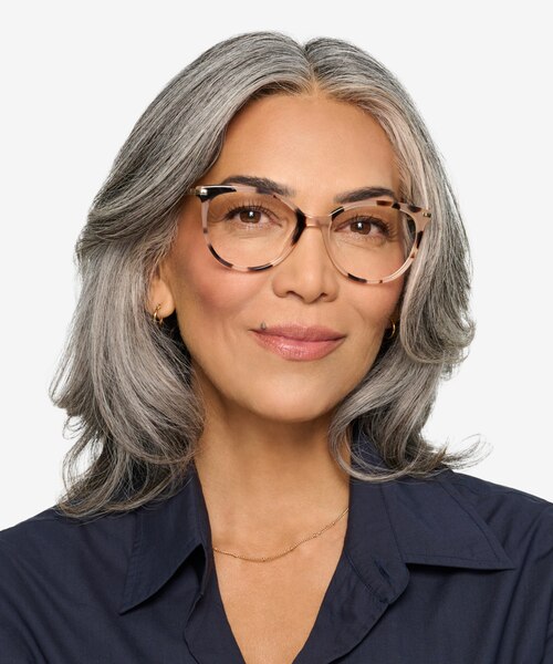 Attitude Pink Ivory Tortoise AcetateEyeglass Frames for Women from EyeBuyDirect