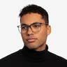 Easton Clear Blue Acetate-metalEyeglass Frames for Men from EyeBuyDirect