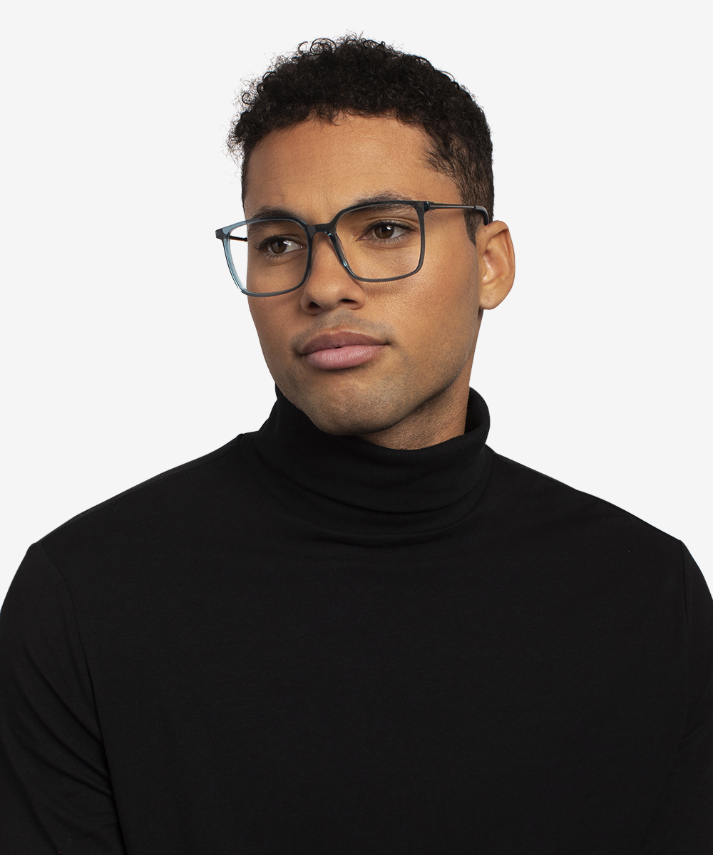 Easton Square Clear Blue Glasses for Men Eyebuydirect Canada