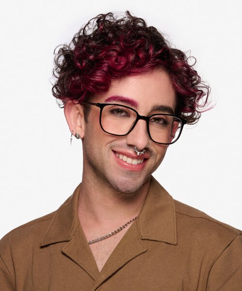 Pattern Black AcetateEyeglass Frames for Men from EyeBuyDirect