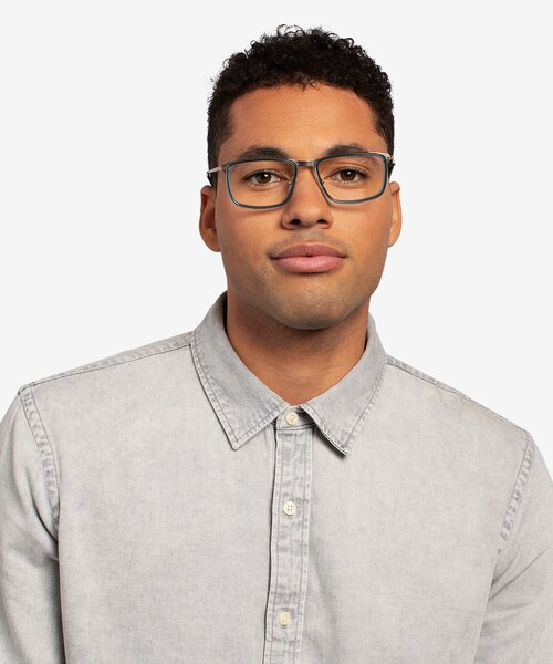 Kairo Teal  Gold AcetateEyeglass Frames for Men from EyeBuyDirect