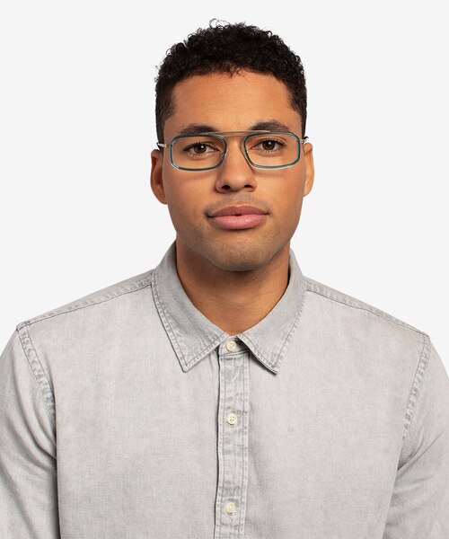 Watson Teal  Gold AcetateEyeglass Frames for Men from EyeBuyDirect