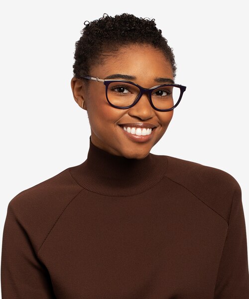 Glam Purple Acetate-metalEyeglass Frames for Women from EyeBuyDirect