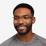 Emmerson Silver & Clear Blue Acetate-metalMontures de lunettes de vue pour Hommes d'EyeBuyDirect