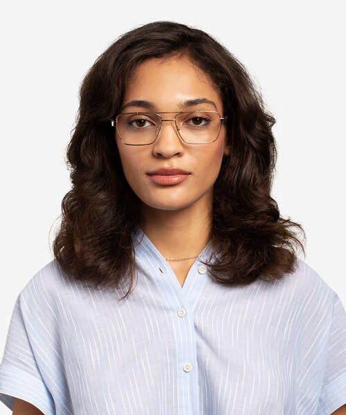 Colton Gold, Clear & Tortoise AcetateEyeglass Frames for Women from EyeBuyDirect