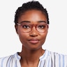 Particle Clear Pink & Rose Gold Plastic-metalEyeglass Frames for Women from EyeBuyDirect