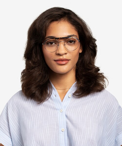 Volition Gunmetal & Tortoise Acetate-metalEyeglass Frames for Women from EyeBuyDirect