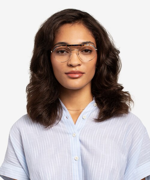 Volition Gold &Tortoise Acetate-metalEyeglass Frames for Women from EyeBuyDirect