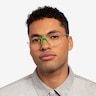 Subject Gunmetal & Green Acetate-metalEyeglass Frames for Men from EyeBuyDirect