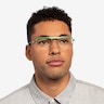 Dynamo Green & Gunmetal Acetate-metalEyeglass Frames for Men from EyeBuyDirect