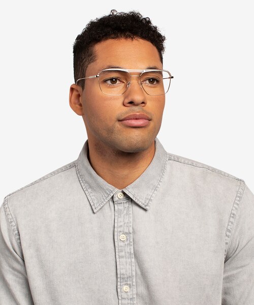 Dynamo Clear & Gold Acetate-metalEyeglass Frames for Men from EyeBuyDirect