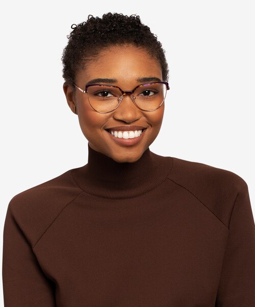 Dona Floral & Rose Gold Acetate-metalEyeglass Frames for Women from EyeBuyDirect