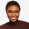 Dona Brown & Gold Acetate-metalEyeglass Frames for Women from EyeBuyDirect