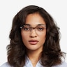 Further Blue Floral & Silver Acetate-metalEyeglass Frames for Women from EyeBuyDirect