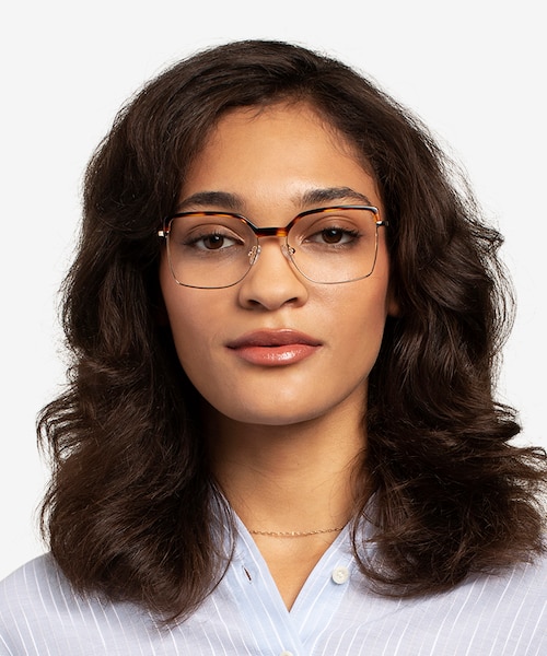 Further Tortoise & Gold Acetate, MetalEyeglass Frames for Women from EyeBuyDirect