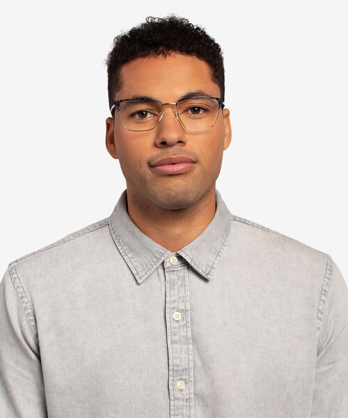 Moore Blue Tortoise Gold AcetateEyeglass Frames for Men from EyeBuyDirect