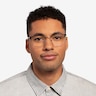 Moore Black Silver AcetateEyeglass Frames for Men from EyeBuyDirect
