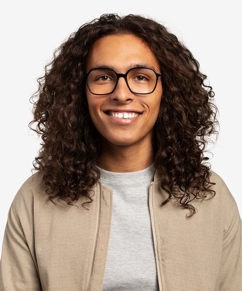 Modernity Striped Blue AcetateEyeglass Frames for Men from EyeBuyDirect