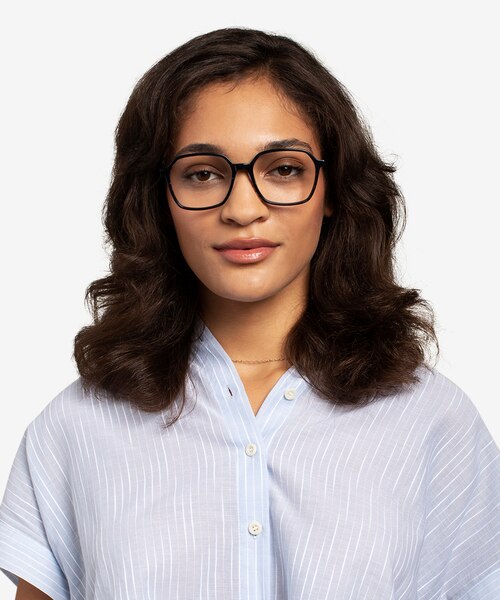 Modernity Striped Blue AcetateEyeglass Frames for Women from EyeBuyDirect
