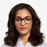 Modernity Striped Blue AcetateEyeglass Frames for Women from EyeBuyDirect