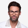 Modernity Black Silver AcetateEyeglass Frames for Men from EyeBuyDirect