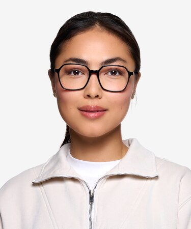 Black Silver Modernity -  Acetate Eyeglasses