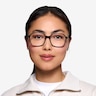Modernity Black Silver AcetateEyeglass Frames for Women from EyeBuyDirect
