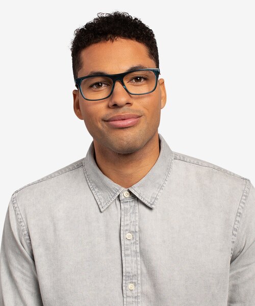 Drop Green  Silver AcetateEyeglass Frames for Men from EyeBuyDirect