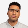 Mission Blue Striped & Gunmetal Acetate-metalEyeglass Frames for Men from EyeBuyDirect