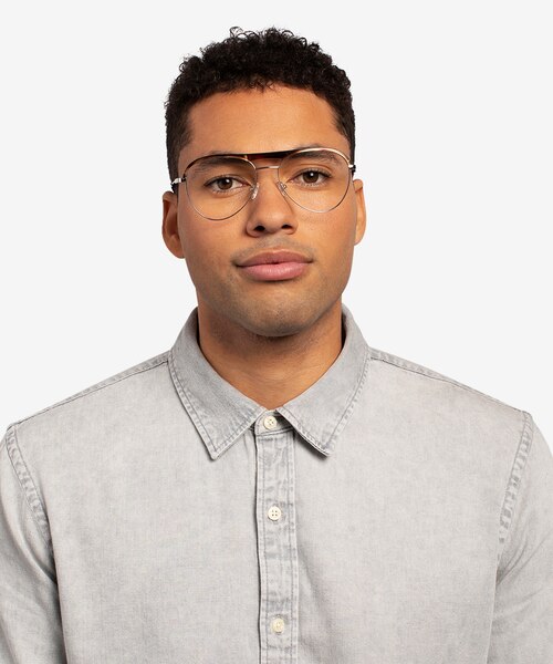 Mission Tortoise & Silver Acetate-metalEyeglass Frames for Men from EyeBuyDirect