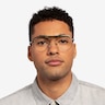 Mission Green Striped & Gunmetal Acetate-metalMontures de lunettes de vue pour Hommes d'EyeBuyDirect
