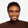 Gala Purple & Gold Acetate-metalEyeglass Frames for Women from EyeBuyDirect