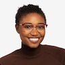 Gala Raspberry & Gold Acetate-metalEyeglass Frames for Women from EyeBuyDirect