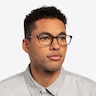 Fusion Tortoise Silver AcetateEyeglass Frames for Men from EyeBuyDirect