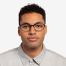 Fusion Black Silver AcetateEyeglass Frames for Men from EyeBuyDirect