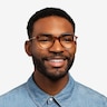 World Brown Striped Light Gold AcetateEyeglass Frames for Men from EyeBuyDirect