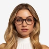 World Dark Green Silver AcetateEyeglass Frames for Women from EyeBuyDirect