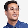 Confident Clear Gray Silver AcetateEyeglass Frames for Men from EyeBuyDirect
