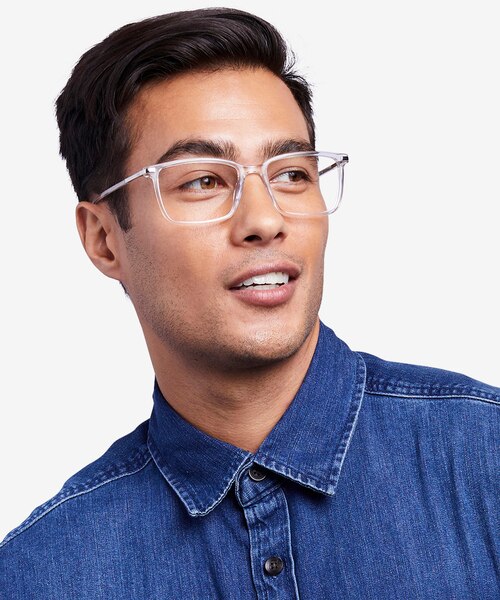 Button Clear AcetateEyeglass Frames for Men from EyeBuyDirect