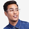 Button Clear AcetateEyeglass Frames for Men from EyeBuyDirect