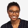 Idea Matte Tortoise Orange PlasticEyeglass Frames for Women from EyeBuyDirect